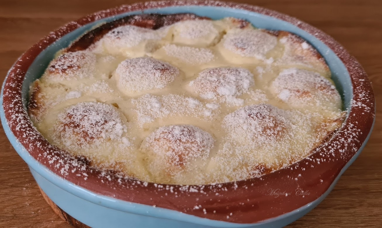 Glutén- és laktózmentes tejfölben sült túrógombóc