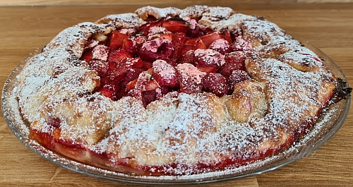 Glutén- és laktózmentes epres-málnás Galette 🥧